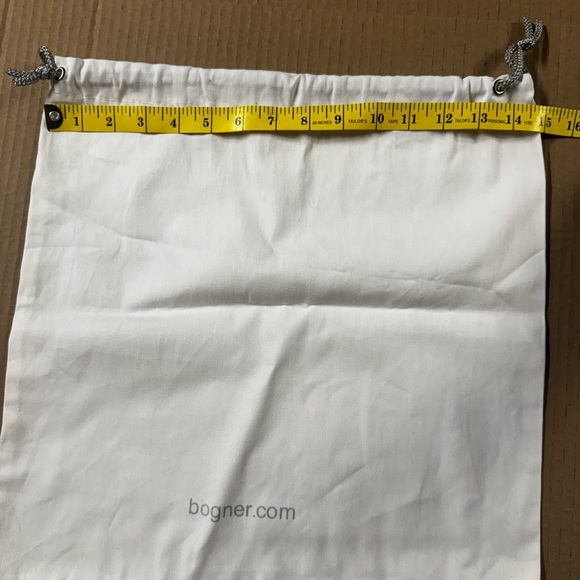 Bogner White Drawstring Bag dust bag grey logo travel merch luxury vacation - Picture 3 of 8